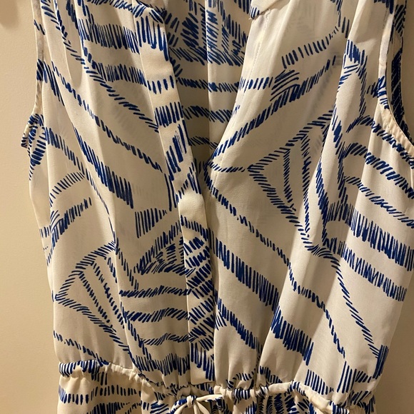 Gap, blue and white tie-waist dress - Picture 3 of 4